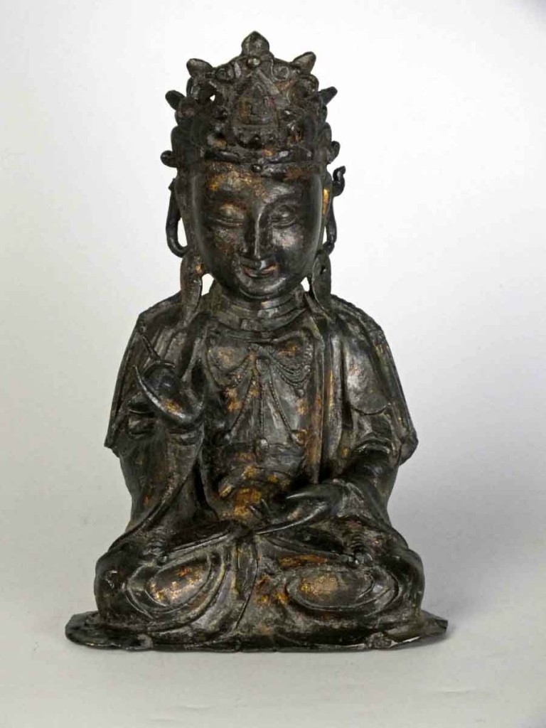 37MM/10g Curio Chinese Bronze Tangseng Ksitigarbha Boddhisattva Amulet Pendant 