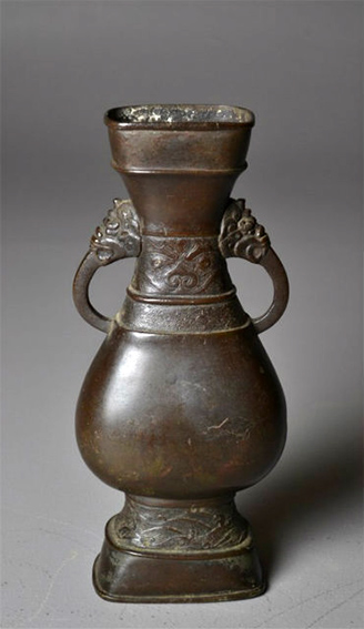Chinese Yuan Dynasty Bronze Vase 13th Century