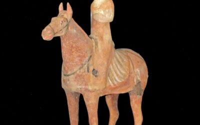 Tang Dynasty Pottery Equestrian Figure
