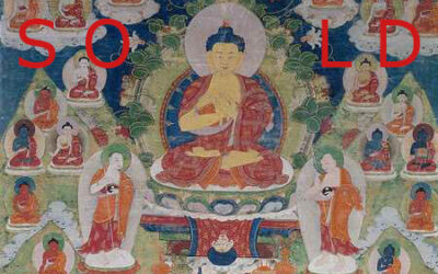 Thirty-five Buddhas Thangka with Buddha Shakyamuni