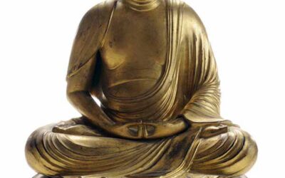 Japanese Gilt Wood Buddha Amida