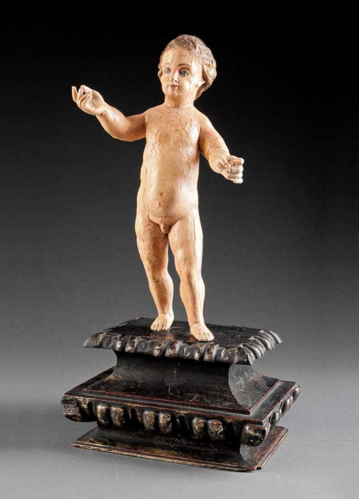 Polychrome Wood Figure Christ Child