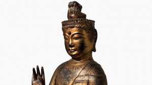 RARE GILT BRONZE BUDDHA