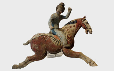 Female Polo Player Astride Galloping Horse