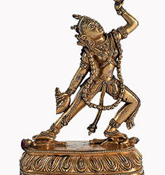 Sino Tibetan Gilt Bronze Dakini