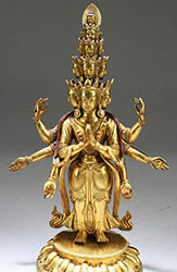 Superb Gild Bronze Avalokitesvara