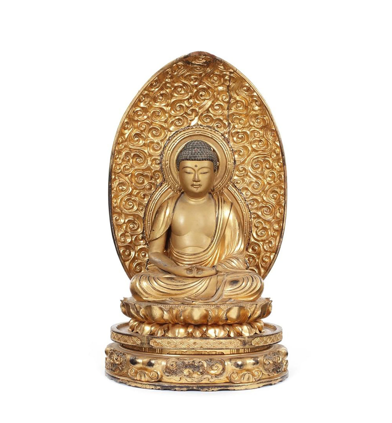 Gilt Carved Figure of Amida Nyorai (Amitabha) (1)