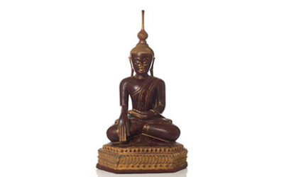 Large Burmese Gilt Lacquered Buddha