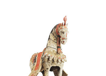 Large Standing Caparisoned Horse