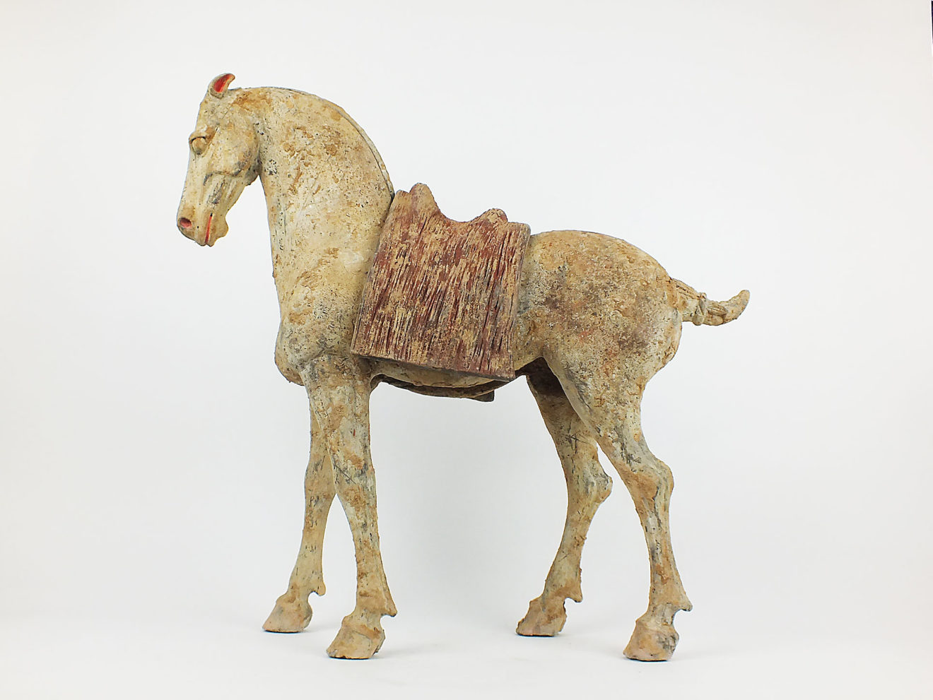 Rare Pottery Striding Horse (7)