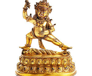 Tibeto Chinese Gilt Bronze Vajraoani