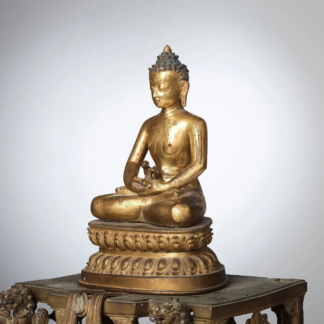 Monumental Gilt Bronze Buddha (7)