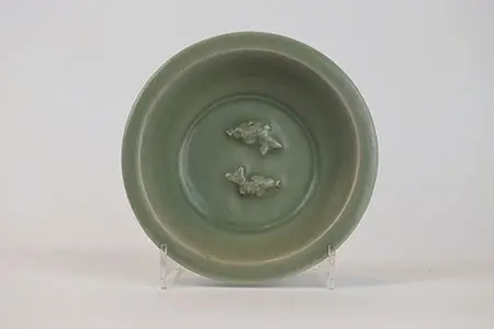 Small Longquan Celadon Twin-Fish Dish