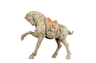 Tang Pottery Prancing Horse