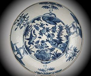 Magnificent Blue White Dish