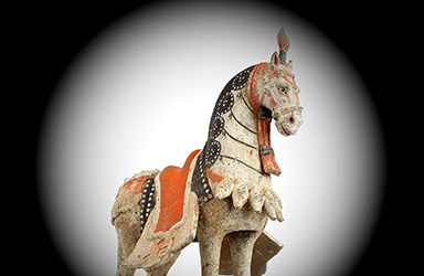Large Standing Caparisoned Horse