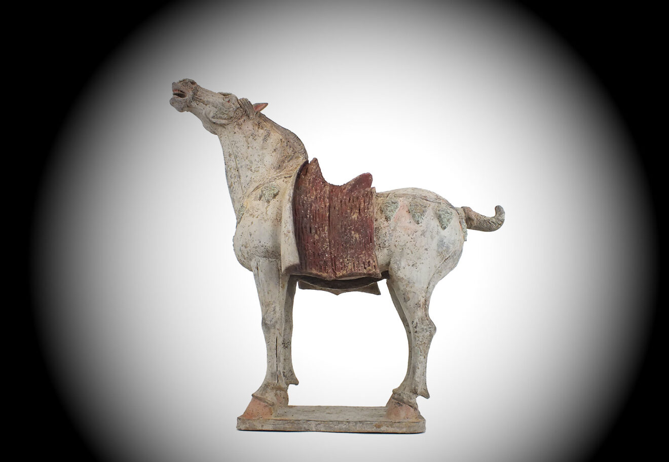 Tang Neighing Pottery Horse (1)