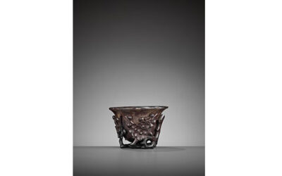 Zitan Floral Libation Cup