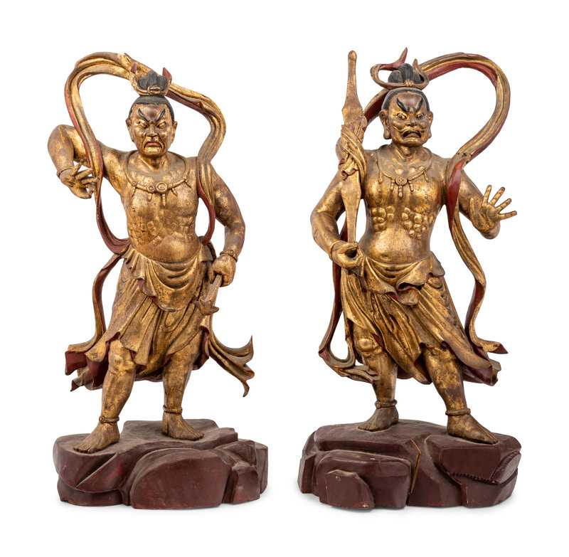 Gilt Lacquered Nio Guardians 