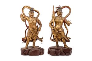 Gilt Lacquered Nio Guardians