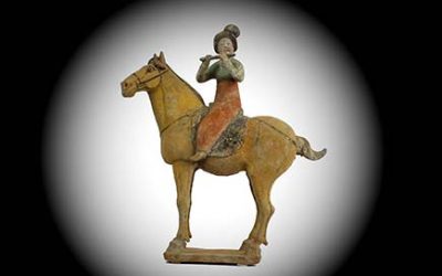 Fabulous Pottery Equestrian Musician