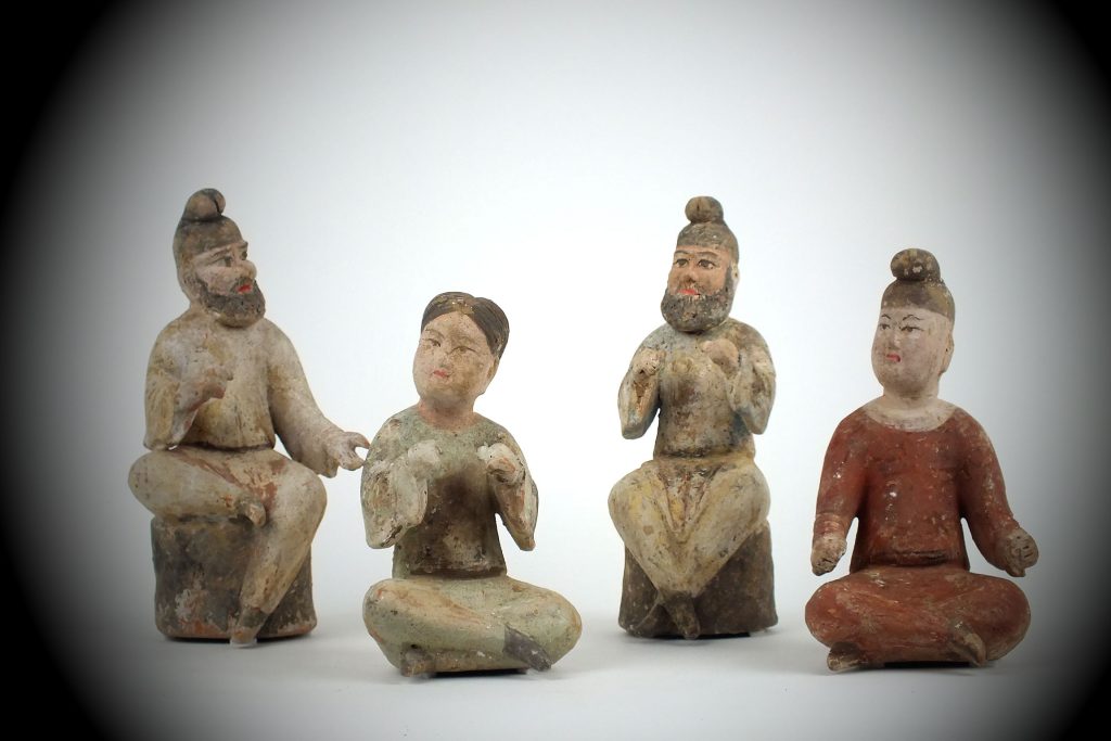 Painted Pottery Figures of Male Musicians (1)