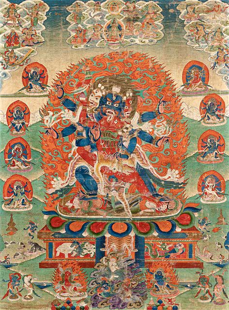 Tibetan Painted Thangka Mahakala 2