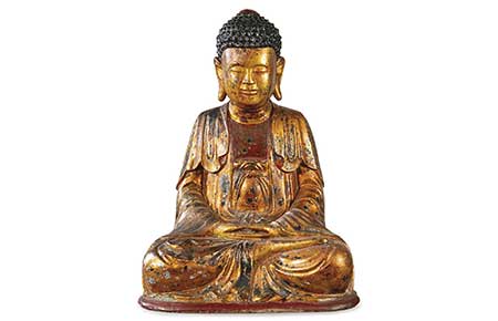 Large Gilt Lacquered Buddha Large Gilt Lacquered Buddha
