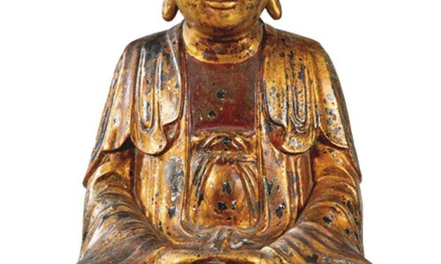 Large Gilt Lacquered Buddha
