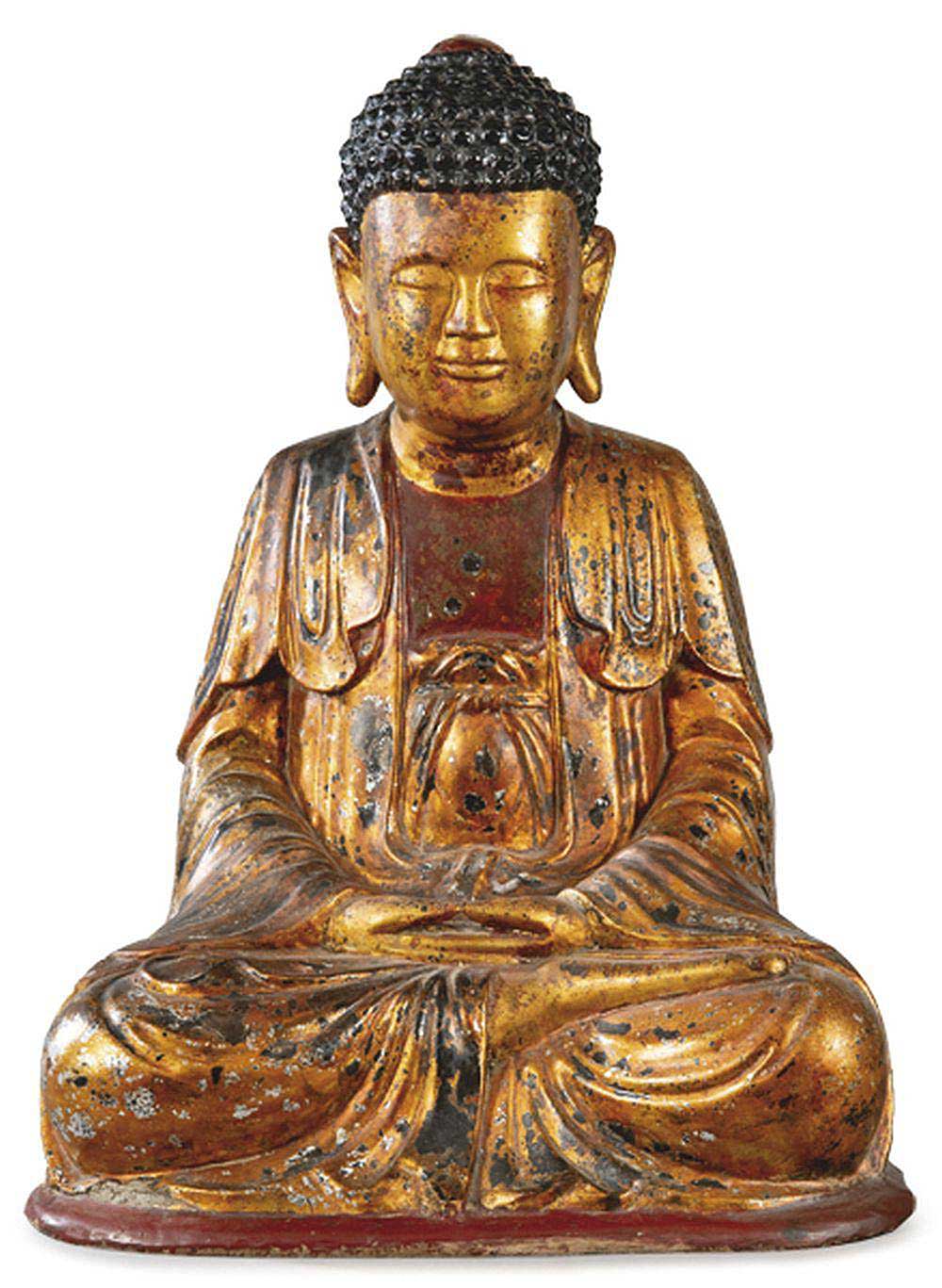 Large Gilt Lacquered Buddha