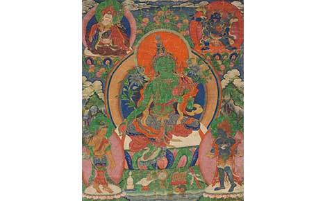 Thangka Depicting Green Tara