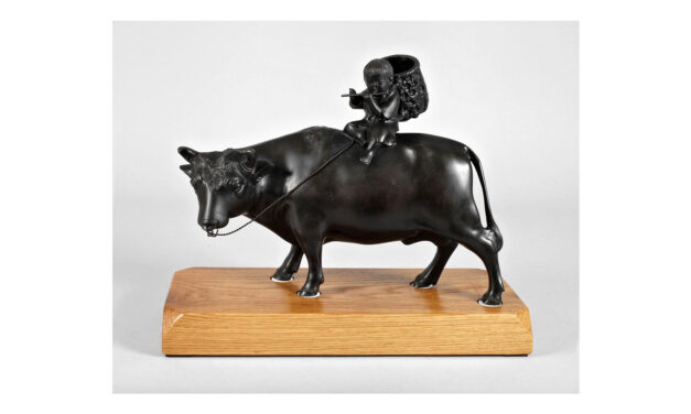 Bronze Ox Herder with Ox