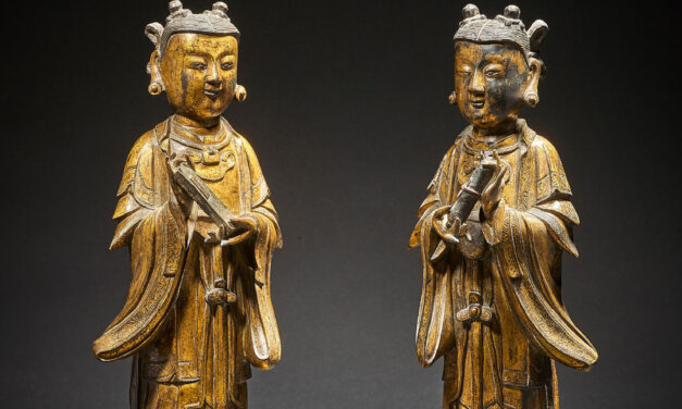Two Gilt Bronze Figures Ming