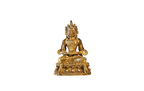Chinese Gilt Bronze Amitayus Chinese Gilt Bronze Amitayus
