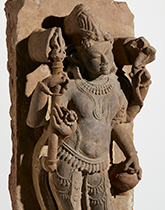 Sandstone-Stele-Depicting-Shiva Monumental Japanese Temple Guardians