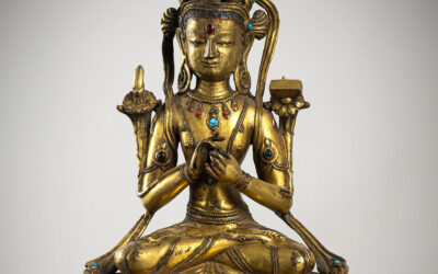 Gilt Copper Figure Manjushri
