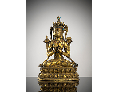 Gilt-Copper-Figure-Manjushri- Gilt Copper Figure Manjushri