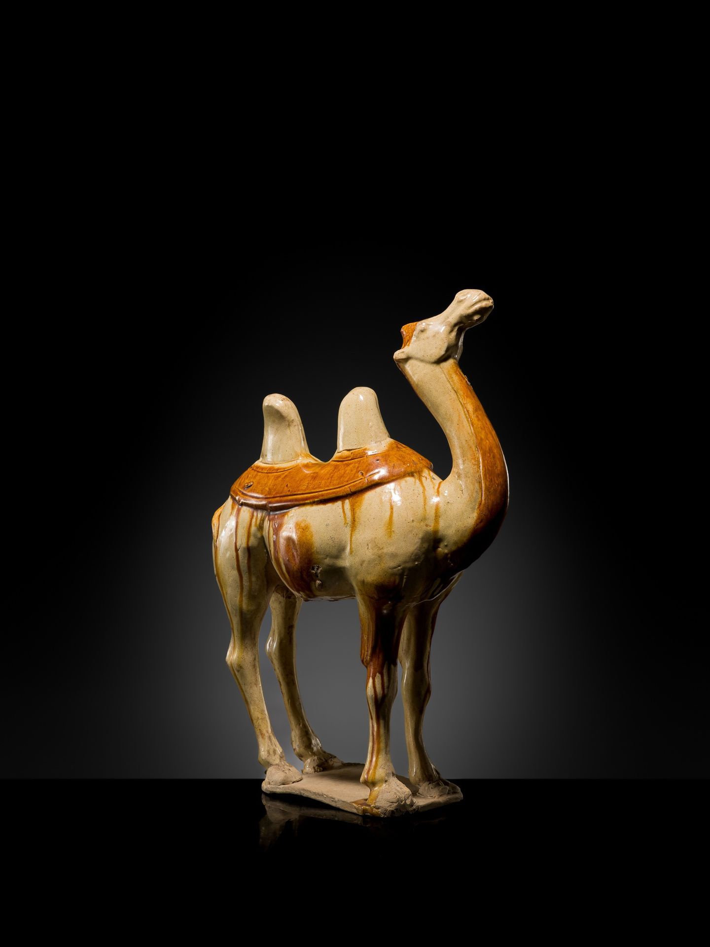 STRAW-GLAZED POTTERY CAMEL