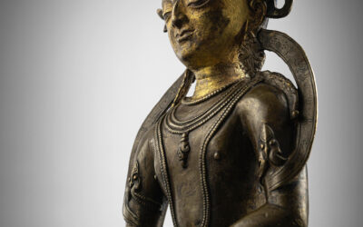 Monumental Tibetan Bronze Ratnasambhava