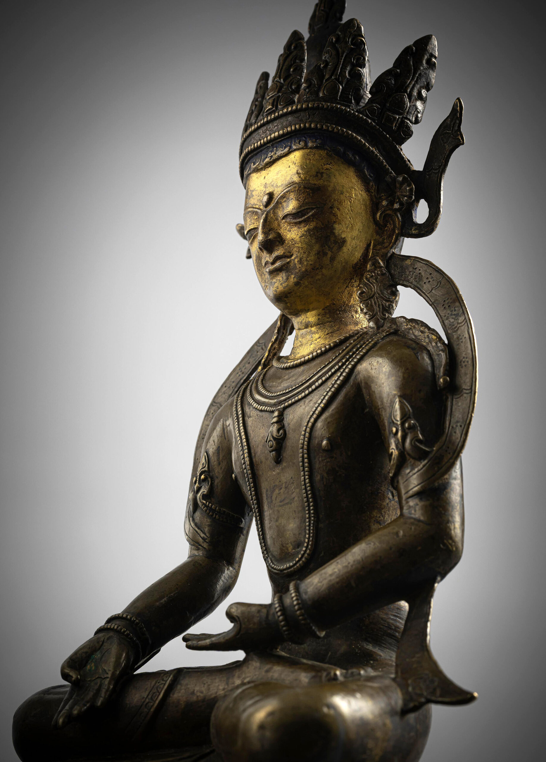 Monumental Tibetan Bronze Ratnasambhava