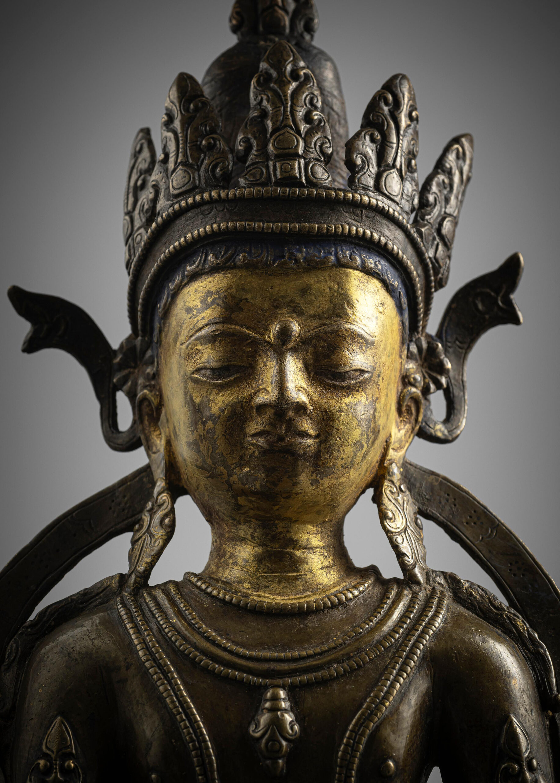 Monumental Tibetan Bronze Ratnasambhava