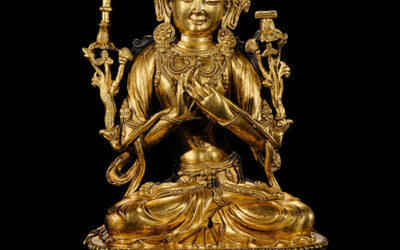 Manjushri Gilt-Bronze, Yongle Period Ming