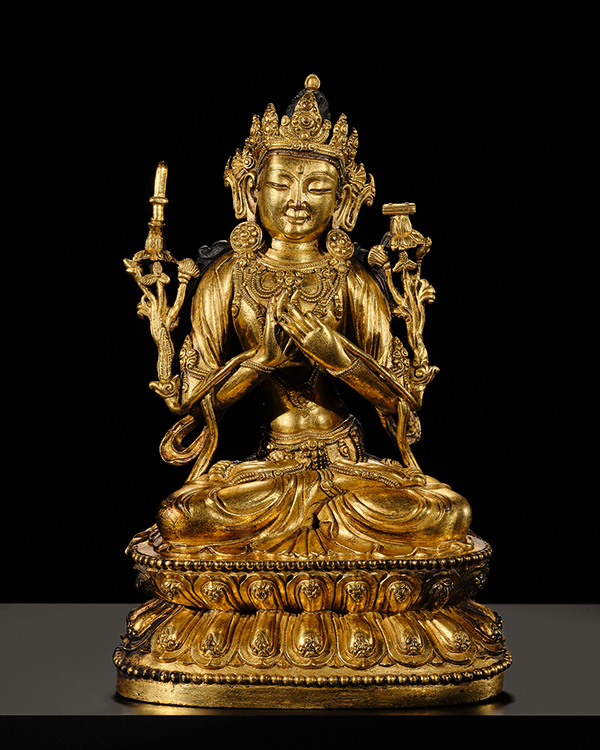 Manjushri Gilt-Bronze, Yongle Period Ming
