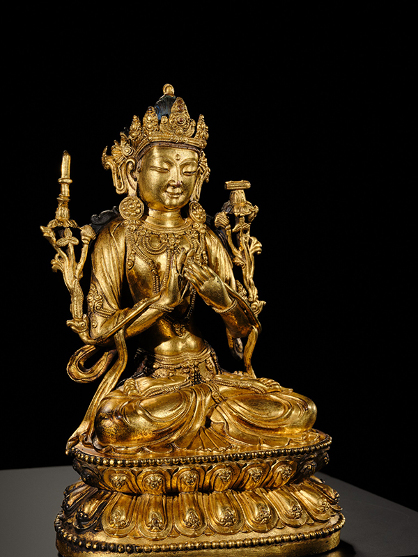 Manjushri Gilt-Bronze, Yongle Period Ming