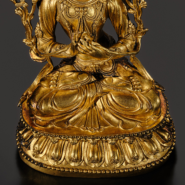 Manjushri Gilt-Bronze, Yongle Period Ming